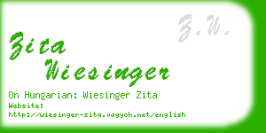 zita wiesinger business card